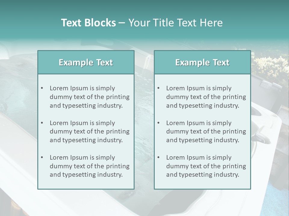 Tub Spa Outdoors PowerPoint Template