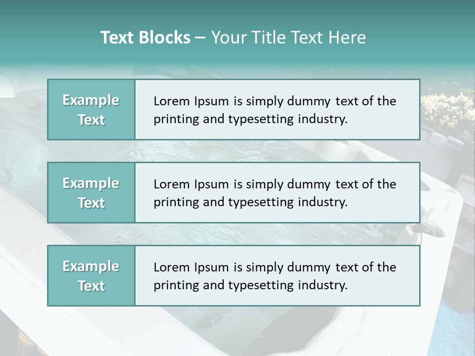 Tub Spa Outdoors PowerPoint Template