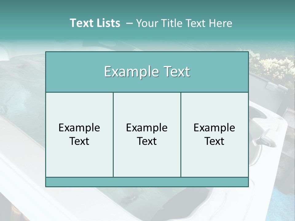 Tub Spa Outdoors PowerPoint Template