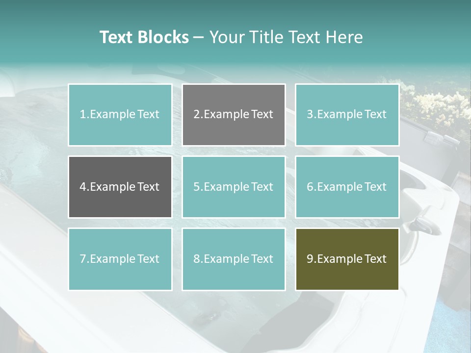 Tub Spa Outdoors PowerPoint Template