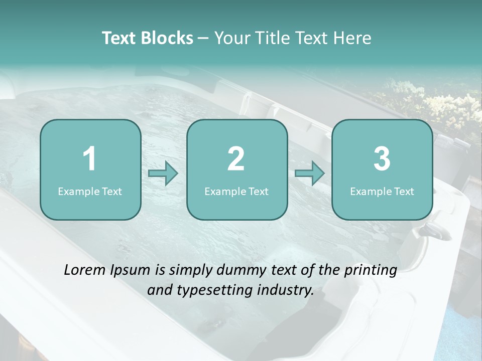 Tub Spa Outdoors PowerPoint Template