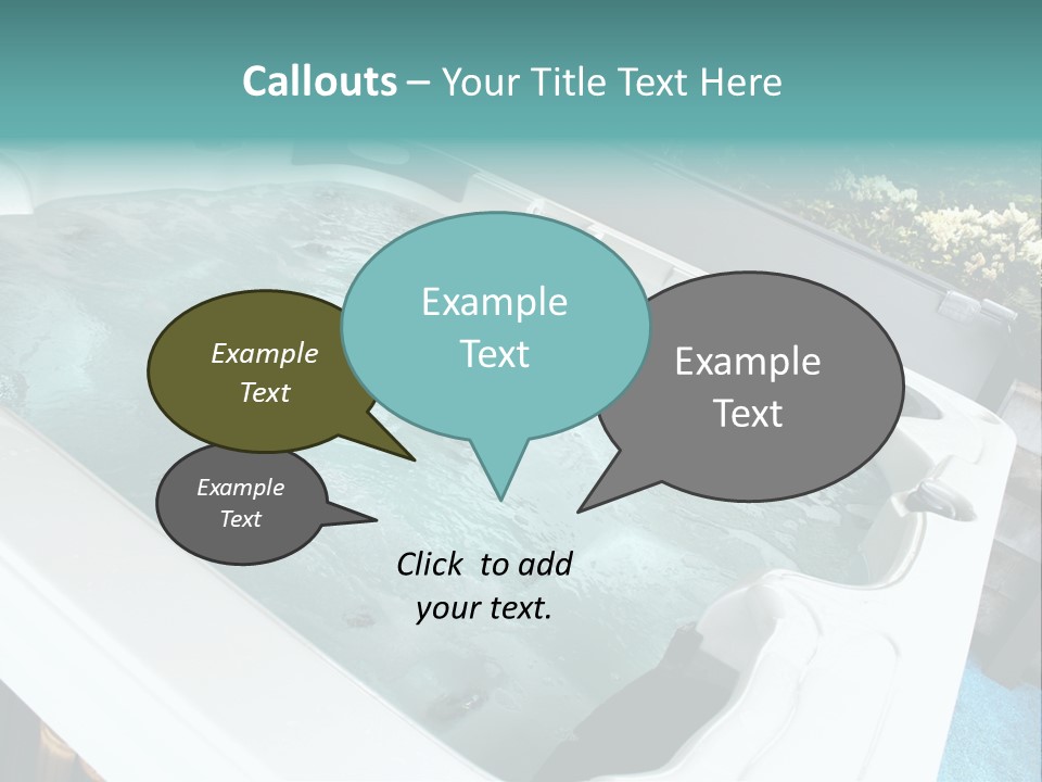 Tub Spa Outdoors PowerPoint Template