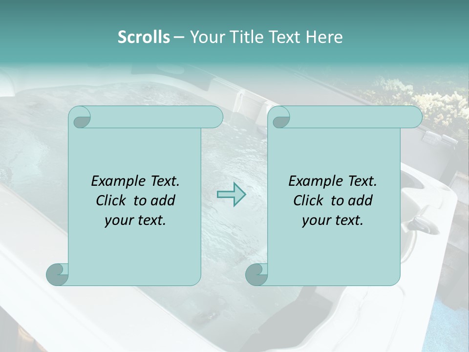 Tub Spa Outdoors PowerPoint Template
