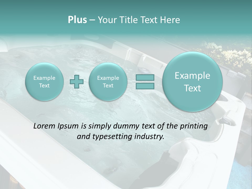 Tub Spa Outdoors PowerPoint Template