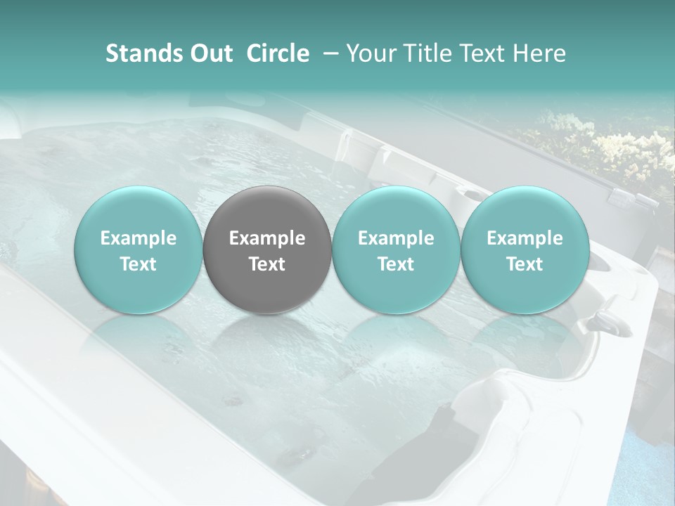 Tub Spa Outdoors PowerPoint Template