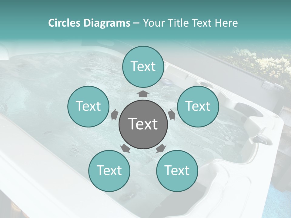 Tub Spa Outdoors PowerPoint Template
