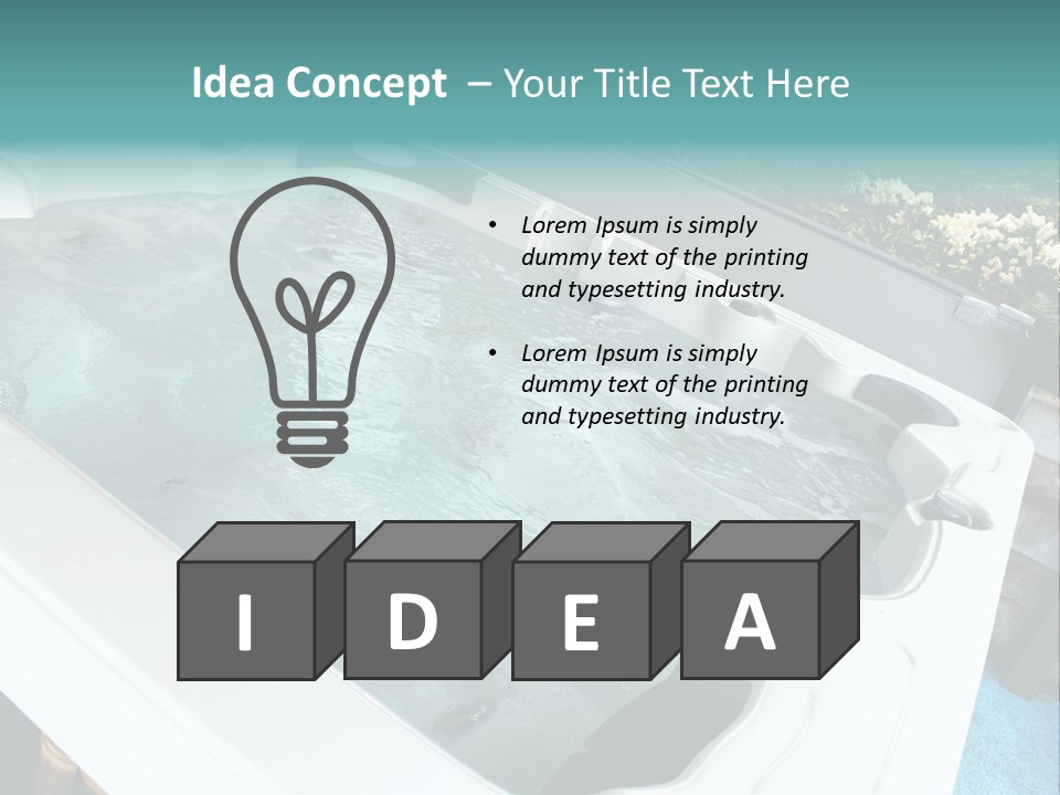 Tub Spa Outdoors PowerPoint Template