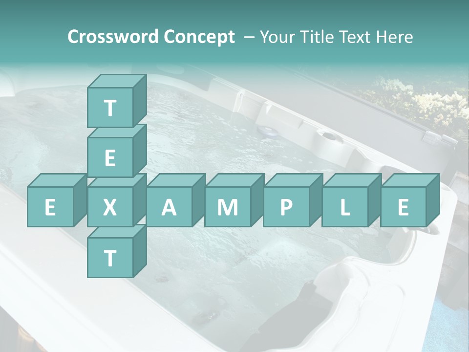 Tub Spa Outdoors PowerPoint Template