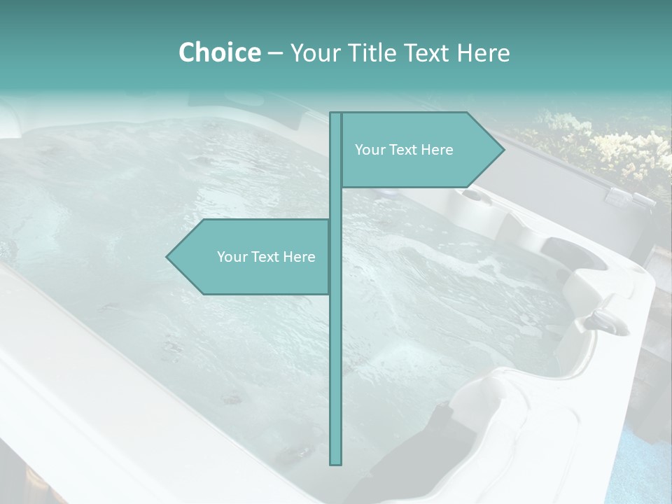Tub Spa Outdoors PowerPoint Template