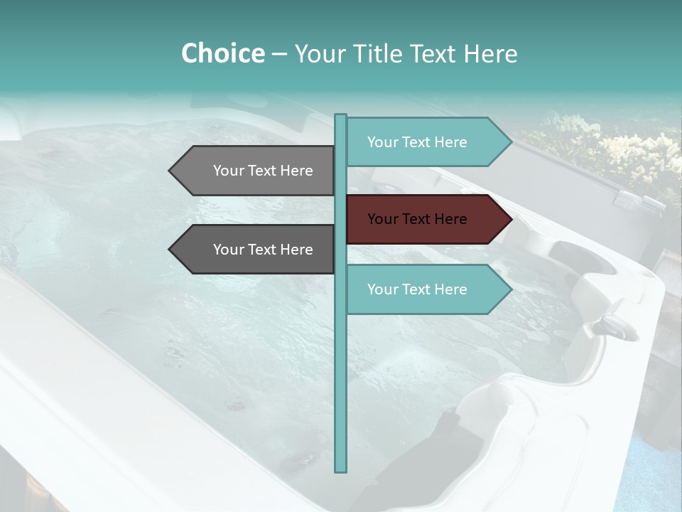 Tub Spa Outdoors PowerPoint Template