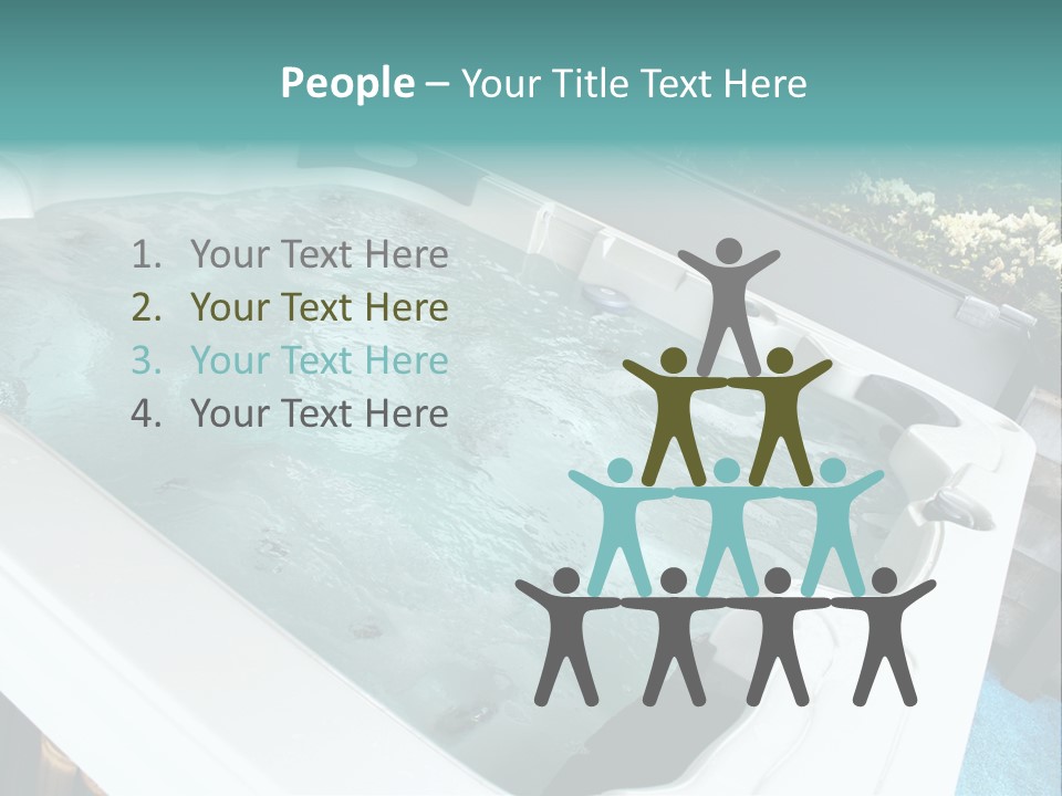 Tub Spa Outdoors PowerPoint Template