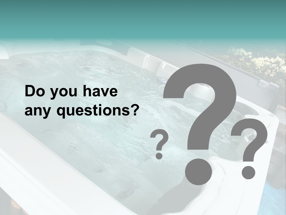 Tub Spa Outdoors PowerPoint Template