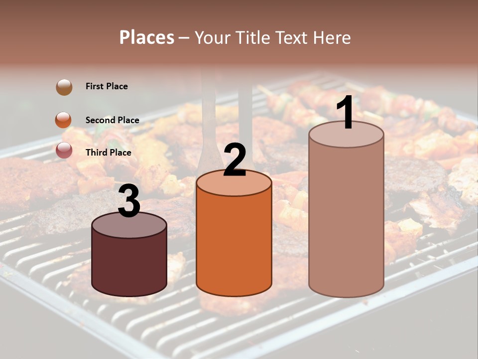 Bbq Fire Meat PowerPoint Template