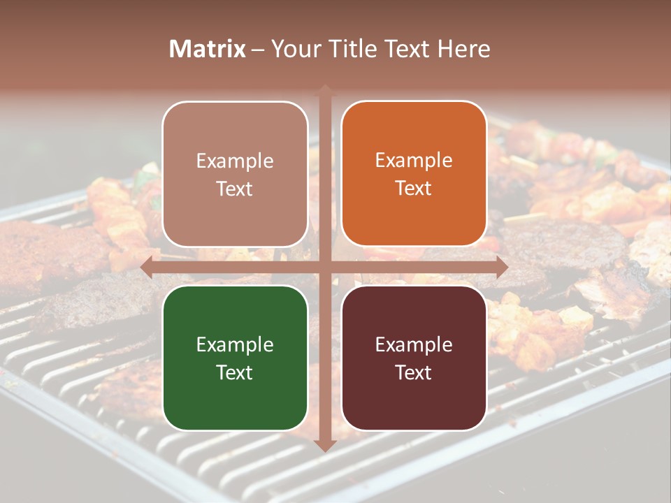 Bbq Fire Meat PowerPoint Template