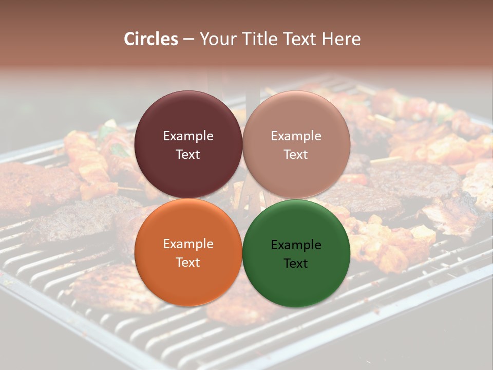 Bbq Fire Meat PowerPoint Template