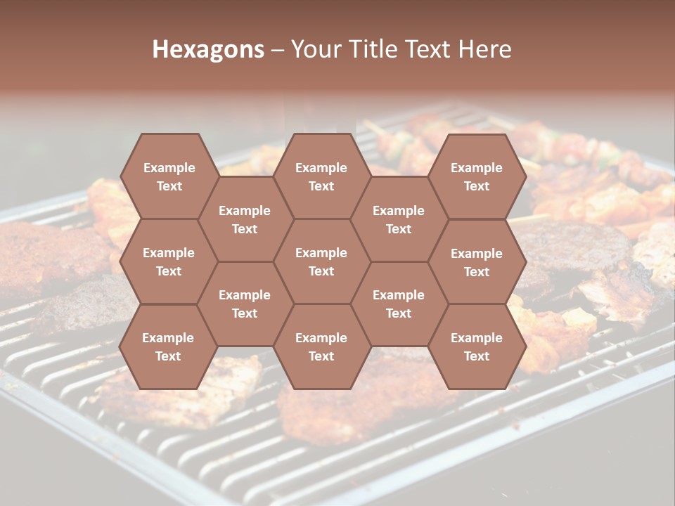 Bbq Fire Meat PowerPoint Template