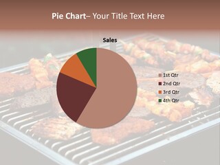 Bbq Fire Meat PowerPoint Template