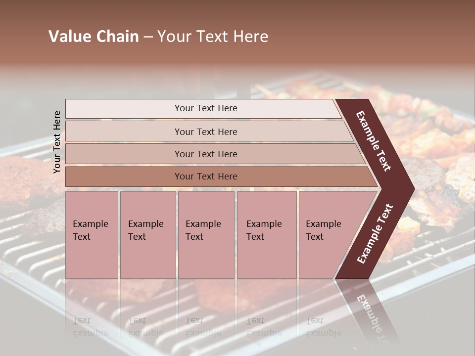 Bbq Fire Meat PowerPoint Template