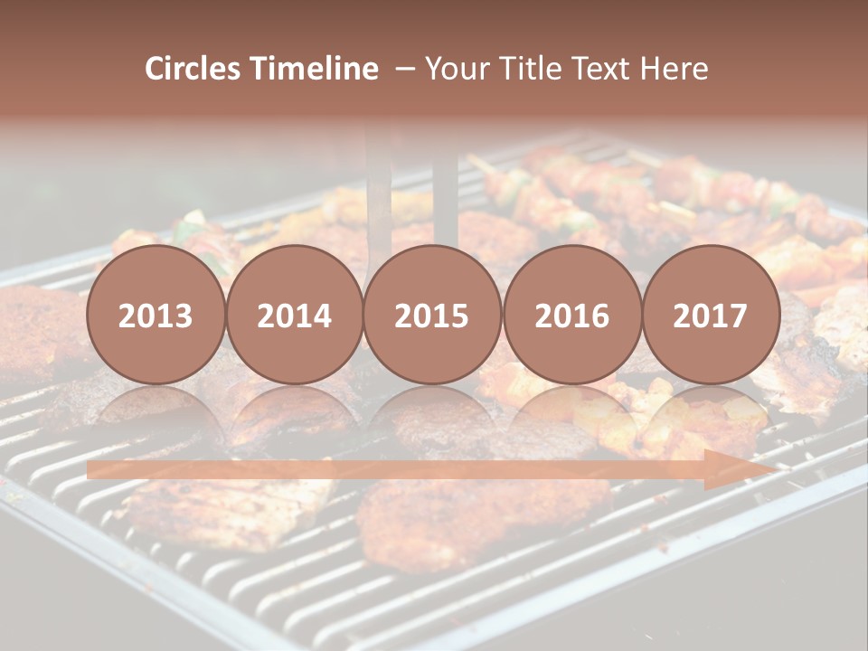 Bbq Fire Meat PowerPoint Template