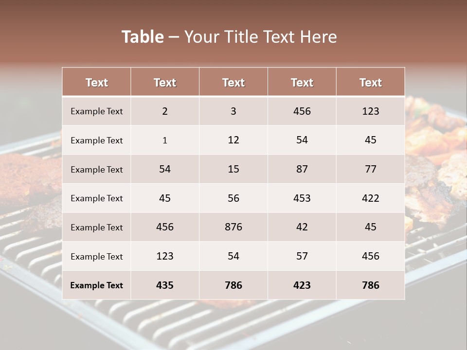 Bbq Fire Meat PowerPoint Template