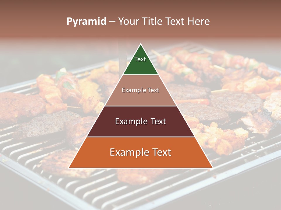 Bbq Fire Meat PowerPoint Template