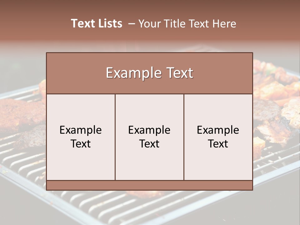 Bbq Fire Meat PowerPoint Template
