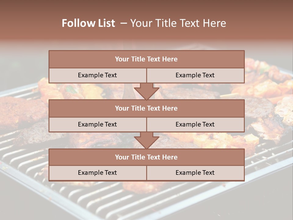 Bbq Fire Meat PowerPoint Template