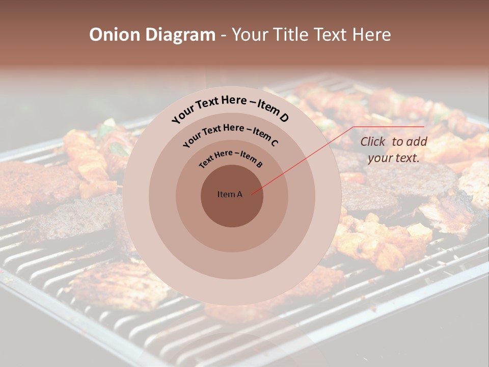 Bbq Fire Meat PowerPoint Template