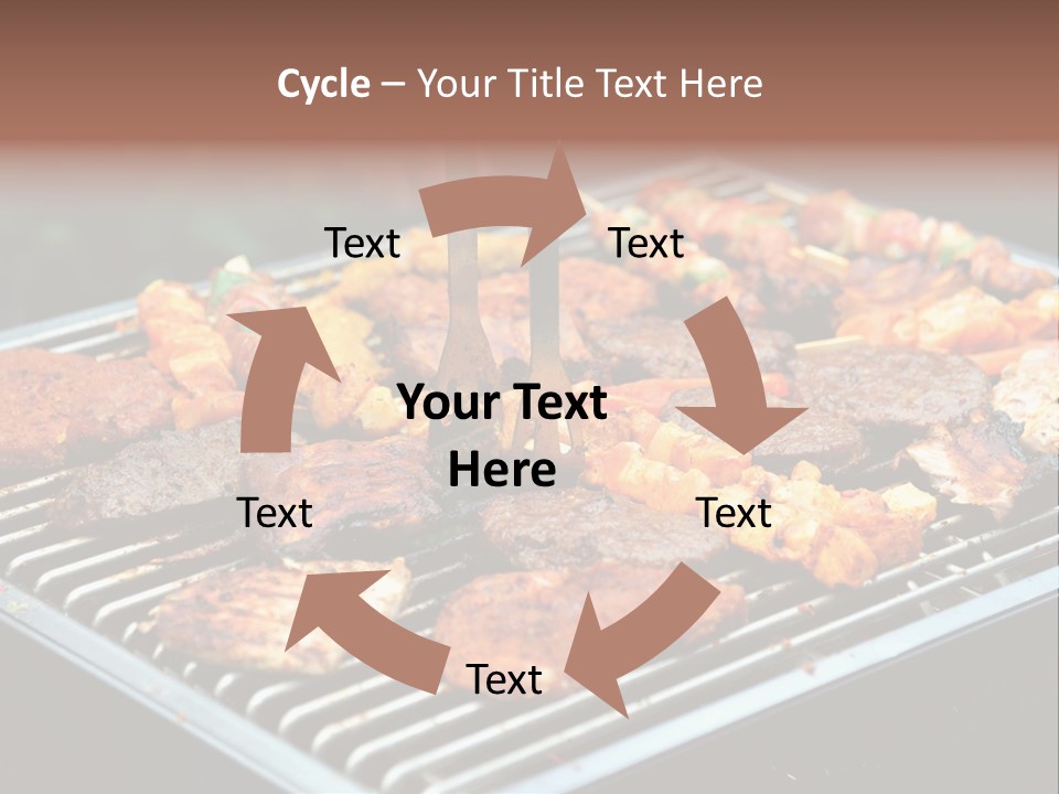 Bbq Fire Meat PowerPoint Template