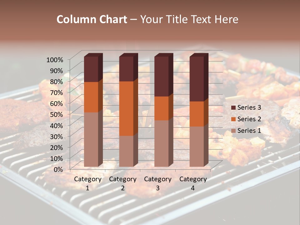 Bbq Fire Meat PowerPoint Template