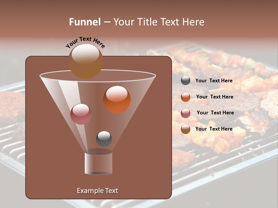 Bbq Fire Meat PowerPoint Template