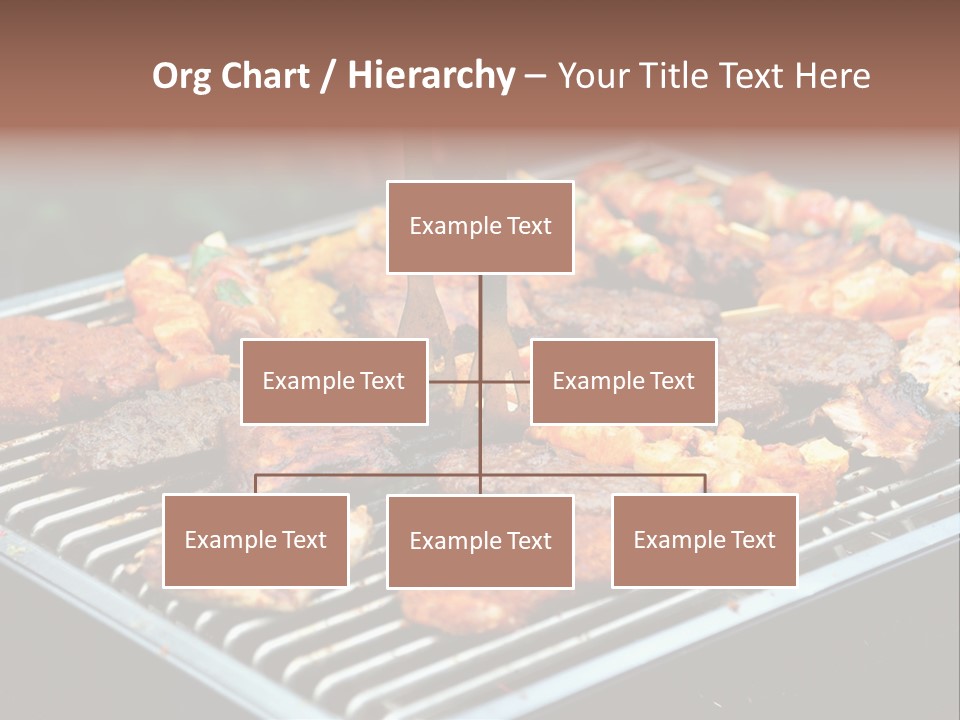 Bbq Fire Meat PowerPoint Template