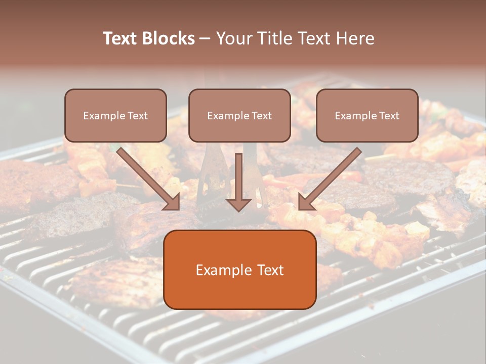 Bbq Fire Meat PowerPoint Template