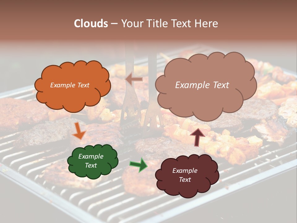 Bbq Fire Meat PowerPoint Template