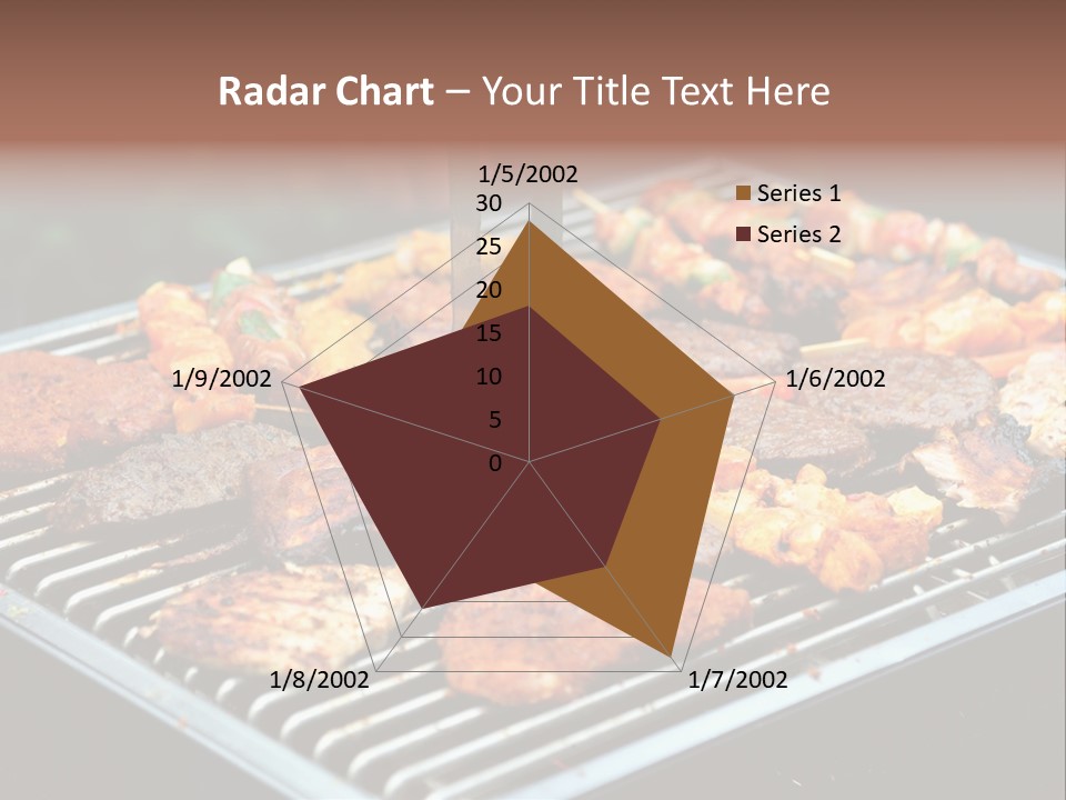 Bbq Fire Meat PowerPoint Template