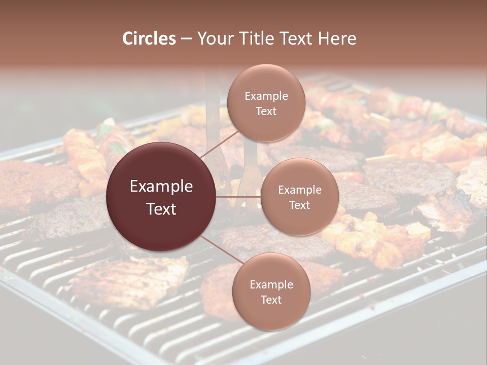 Bbq Fire Meat PowerPoint Template