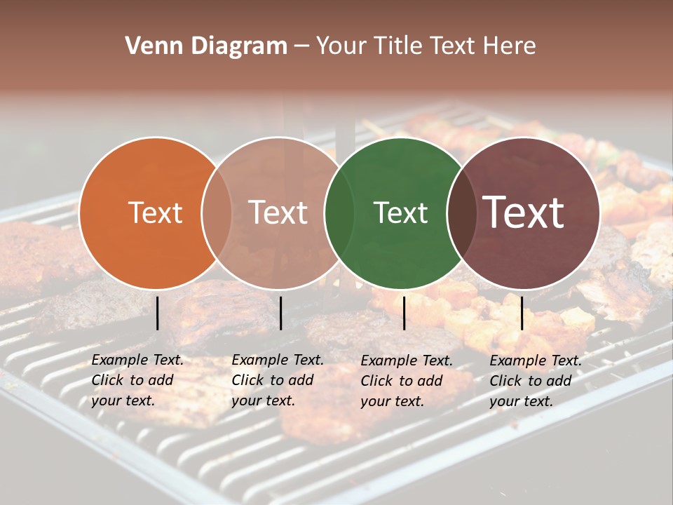 Bbq Fire Meat PowerPoint Template