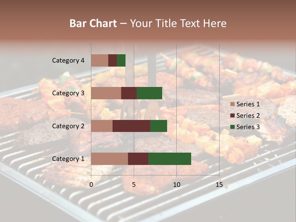 Bbq Fire Meat PowerPoint Template