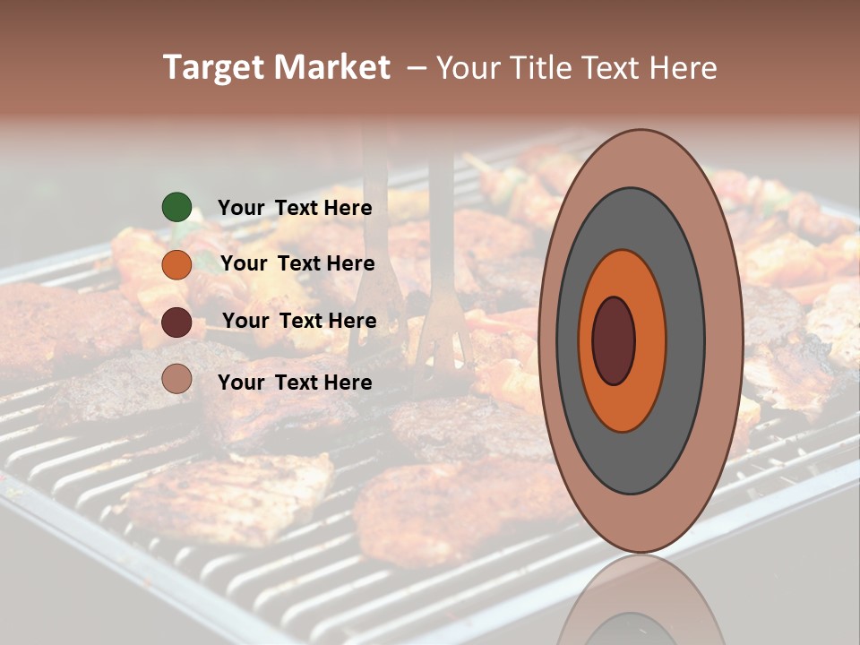 Bbq Fire Meat PowerPoint Template
