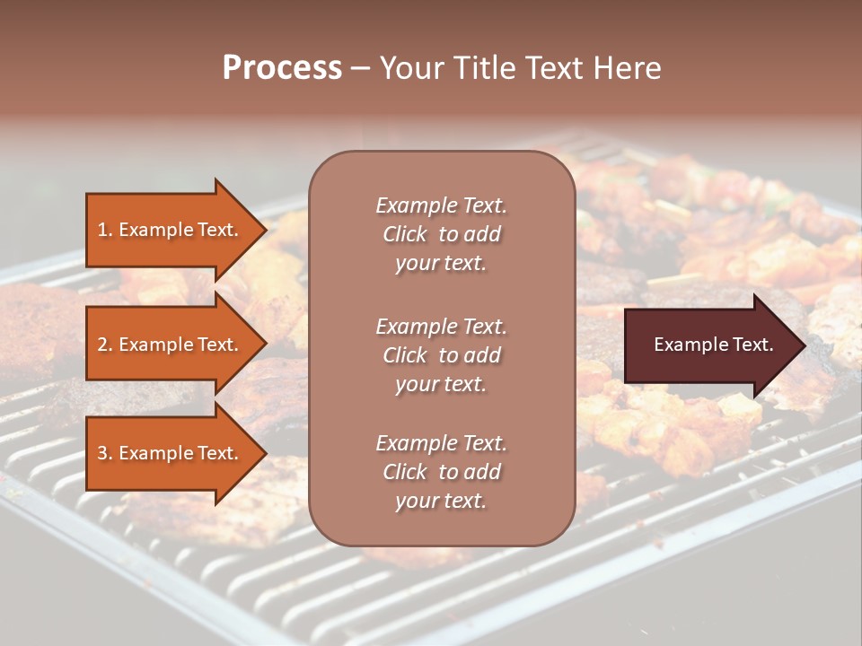 Bbq Fire Meat PowerPoint Template