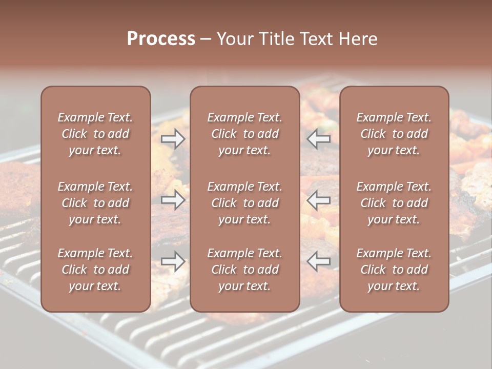 Bbq Fire Meat PowerPoint Template