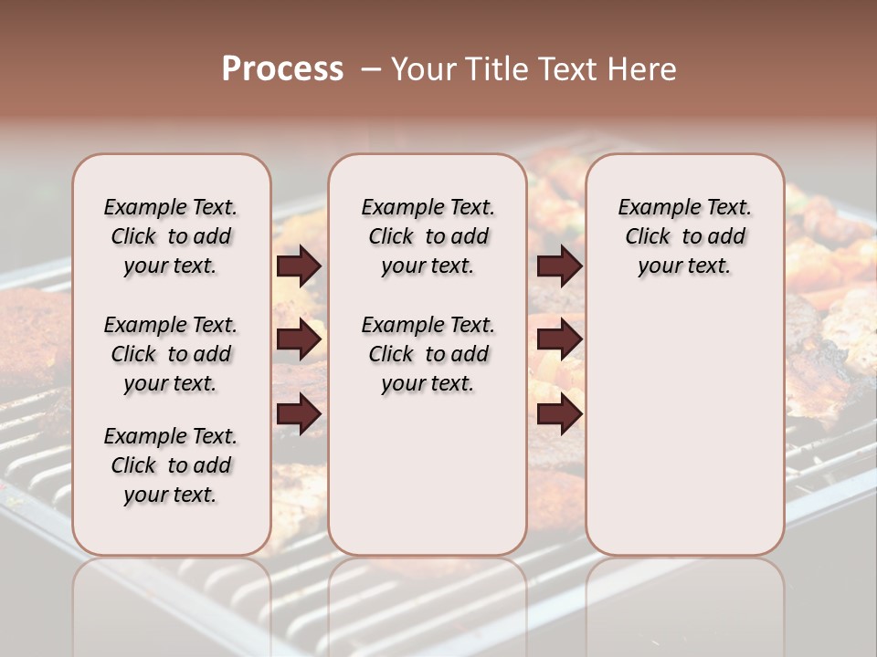 Bbq Fire Meat PowerPoint Template