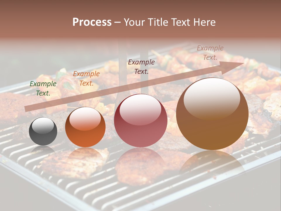 Bbq Fire Meat PowerPoint Template