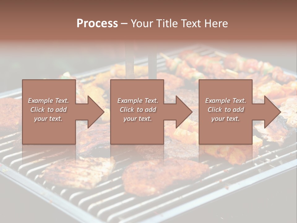 Bbq Fire Meat PowerPoint Template