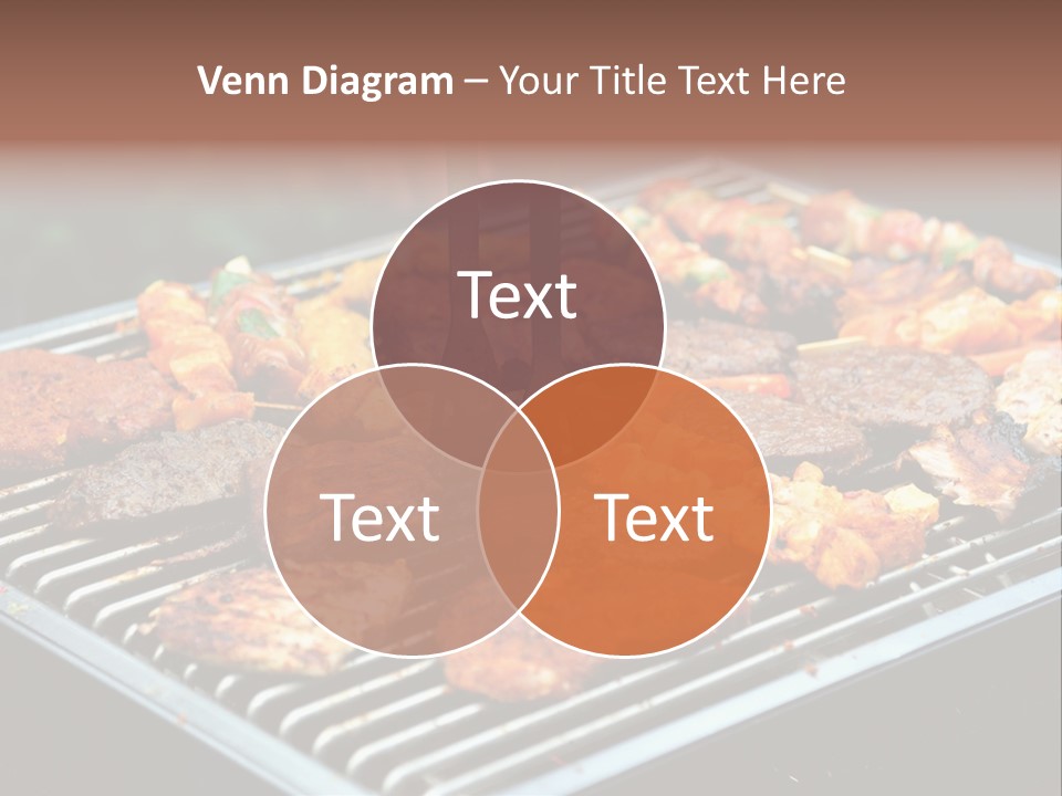 Bbq Fire Meat PowerPoint Template