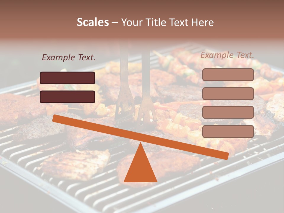 Bbq Fire Meat PowerPoint Template