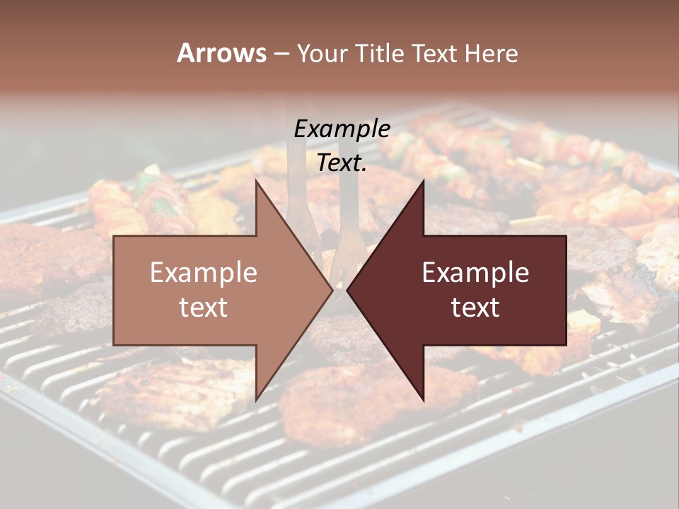 Bbq Fire Meat PowerPoint Template