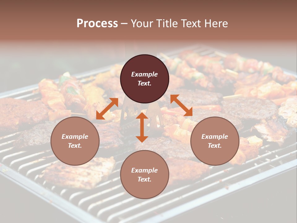 Bbq Fire Meat PowerPoint Template
