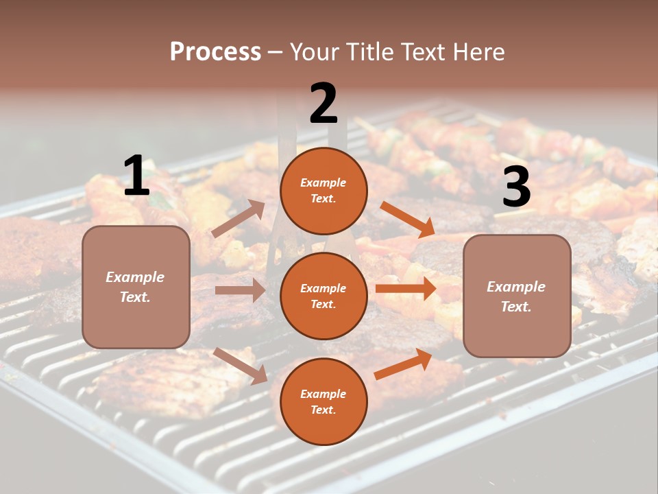 Bbq Fire Meat PowerPoint Template