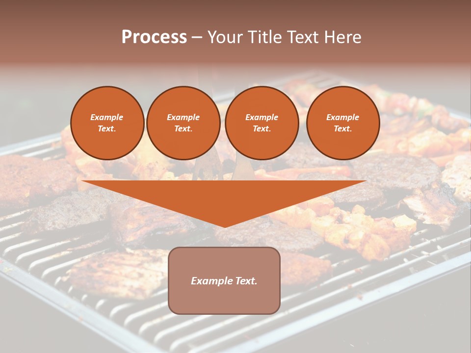 Bbq Fire Meat PowerPoint Template